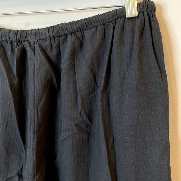 J.Crew Airy Gauze Beach Pant Elastic Waist Vacation Holiday Trip CI258 Black Med - Picture 8 of 13